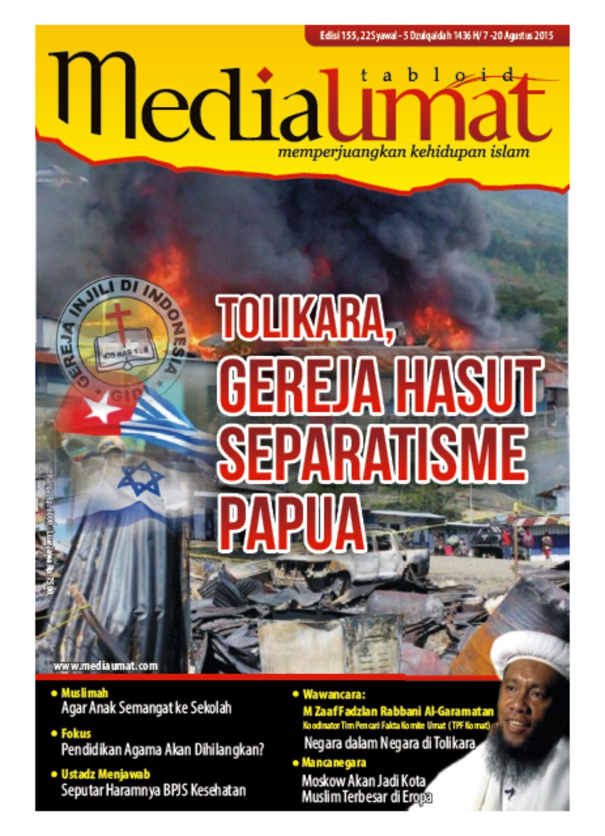  Media Umat Edisi 155: Tolikara, Gereja Hasut Separatisme Papua