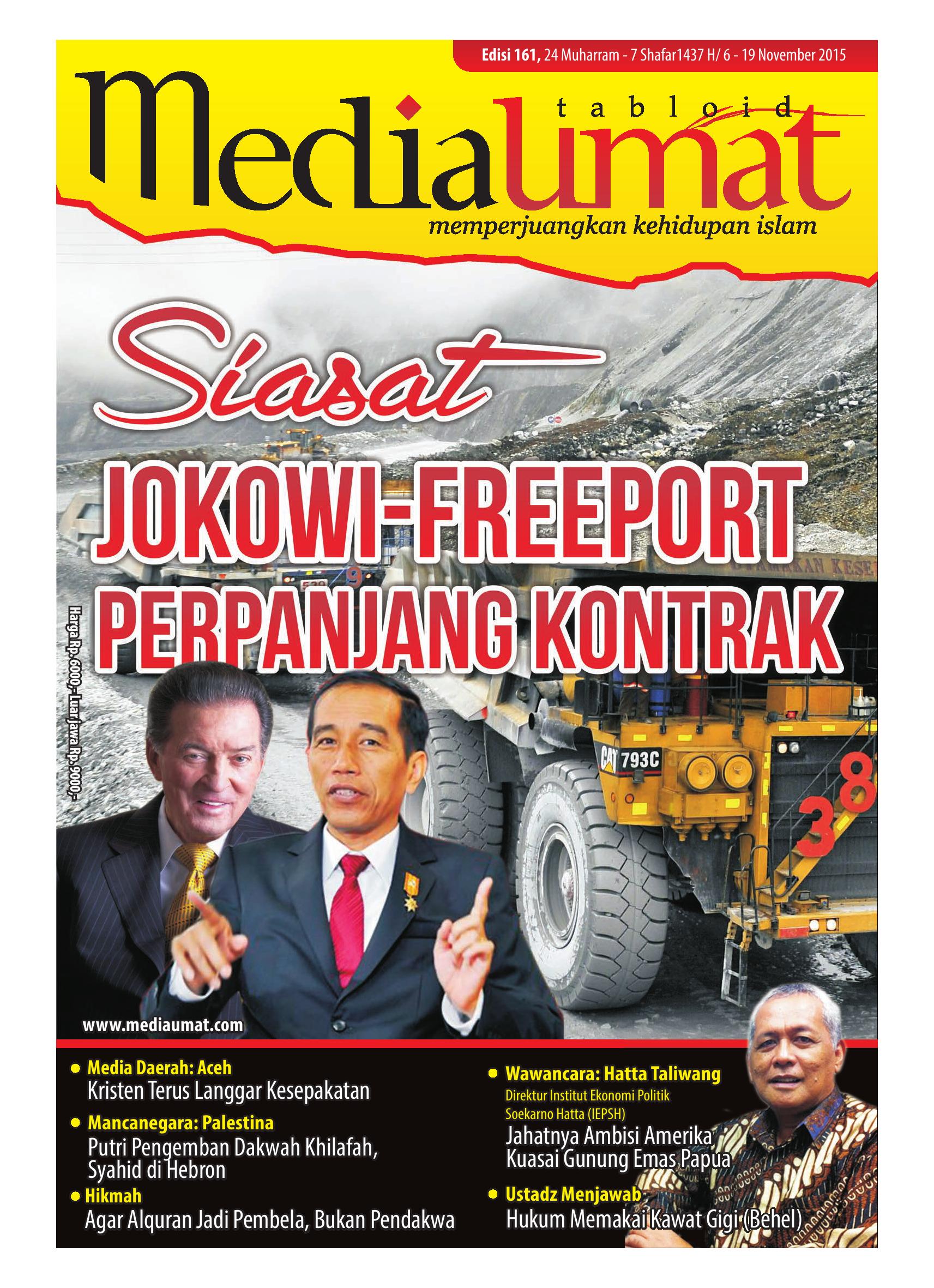  Media Umat Edisi 161: Siasat Jokowi-Freeport Perpanjang Kontrak