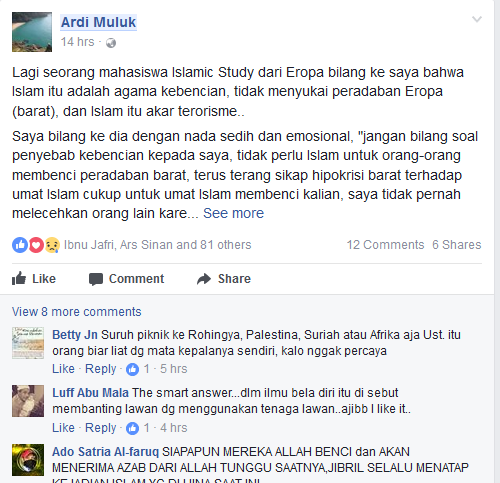  Difitnah Islam sebagai Agama Kebencian, Aktivis Asal Indonesia Bungkam Mahasiswa Eropa