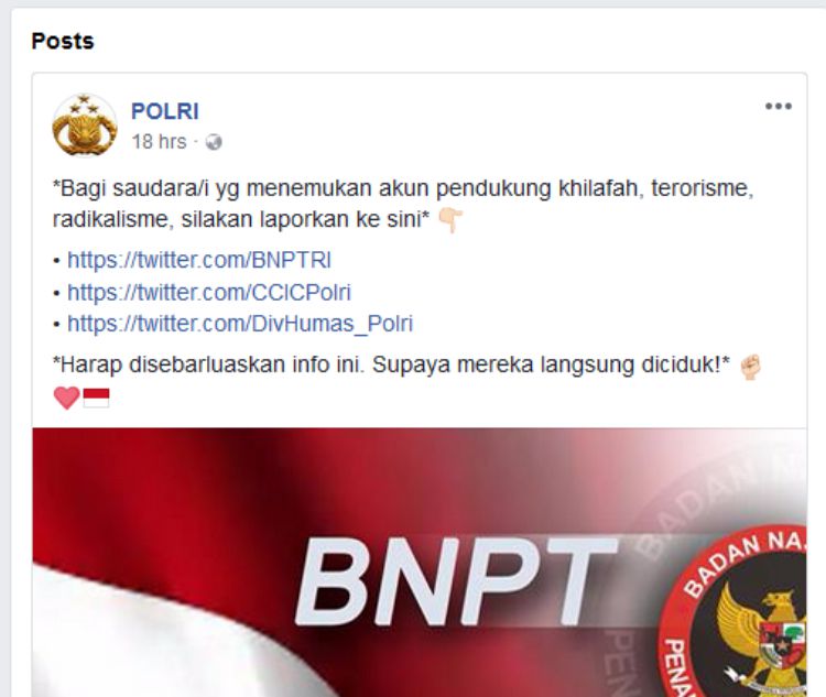  Memalukan! Akun Facebook Diduga Milik Polri Menista Ajaran Islam