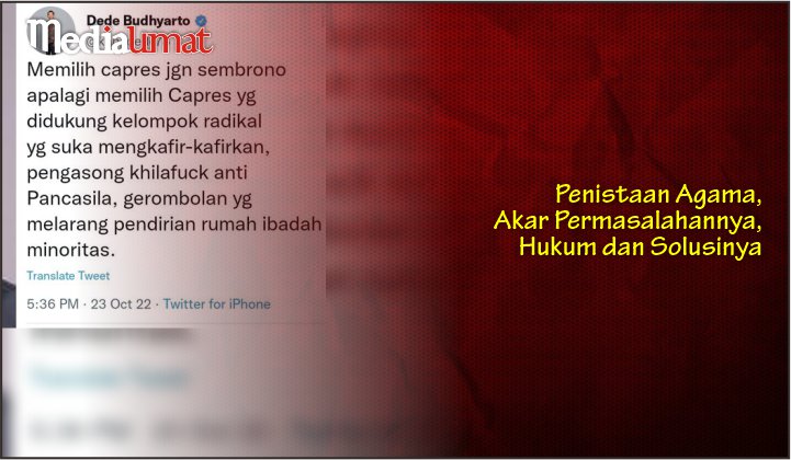 Penistaan Agama Akar Permasalahannya Hukum Dan Solusinya Media Umat 5160